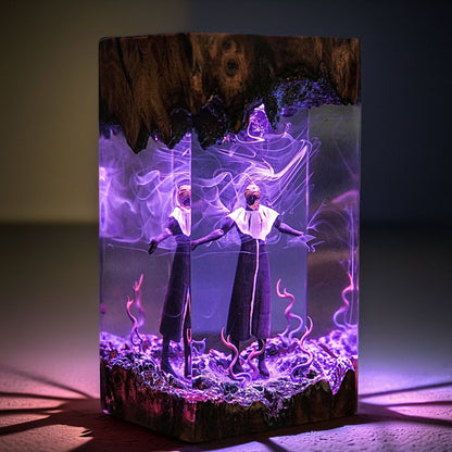 White Cloaked Soul Antagonist Resin Lamp