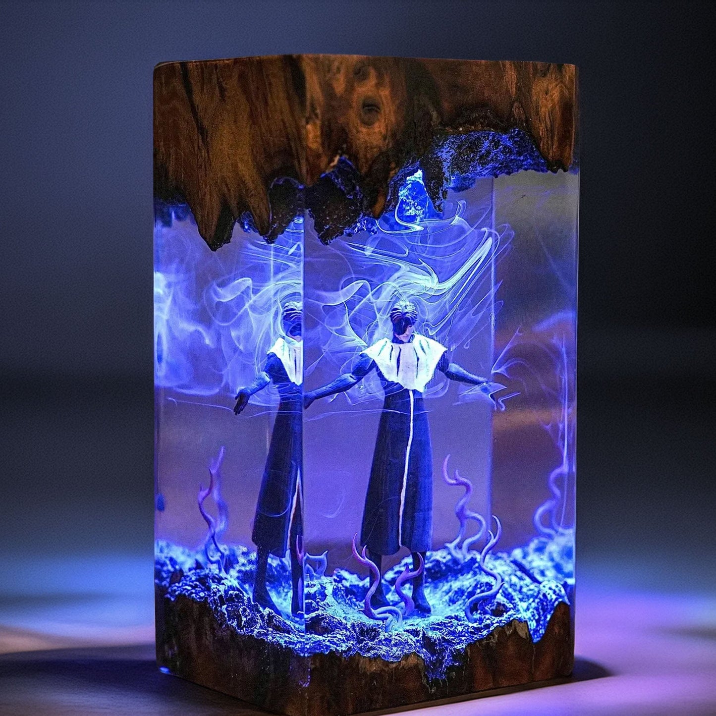 White Cloaked Soul Antagonist Resin Lamp
