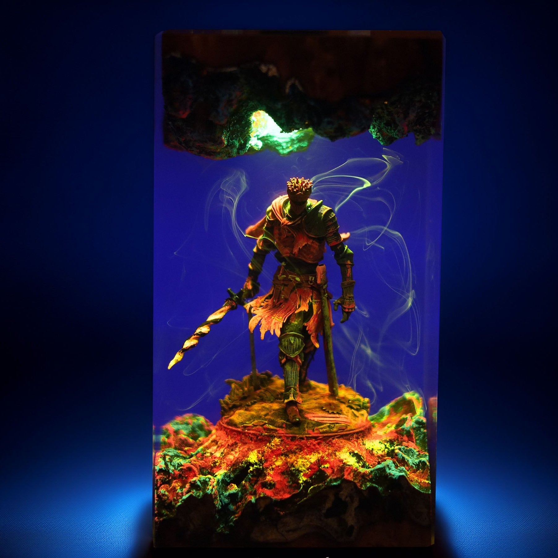 Embered Hollow Lord Resin Lamp