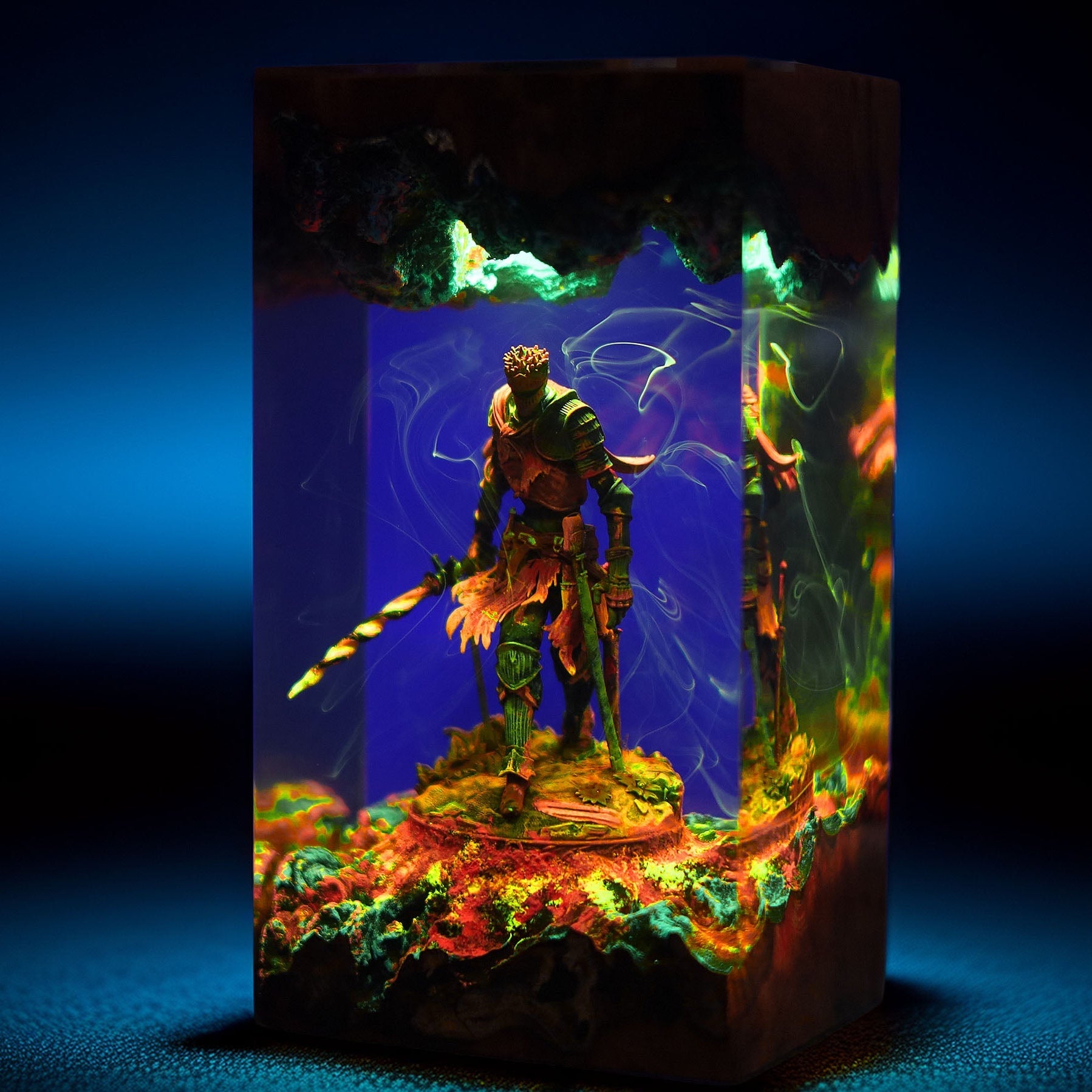 Embered Hollow Lord Resin Lamp