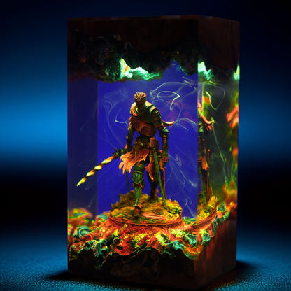 Embered Hollow Lord Resin Lamp