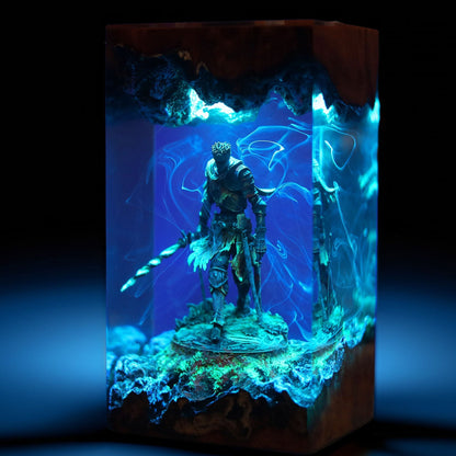 Embered Hollow Lord Resin Lamp