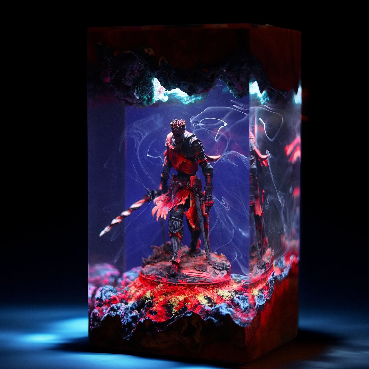Embered Hollow Lord Resin Lamp