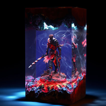 Embered Hollow Lord Resin Lamp