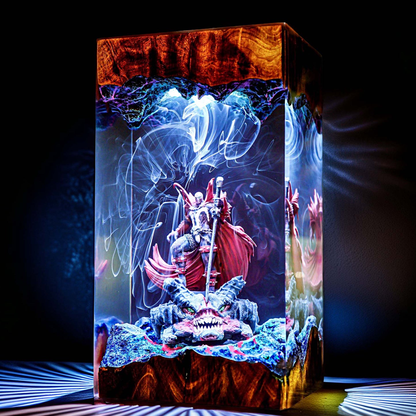 Crimson Caped Antihero Resin Lamp