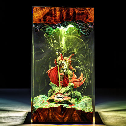 Crimson Caped Antihero Resin Lamp