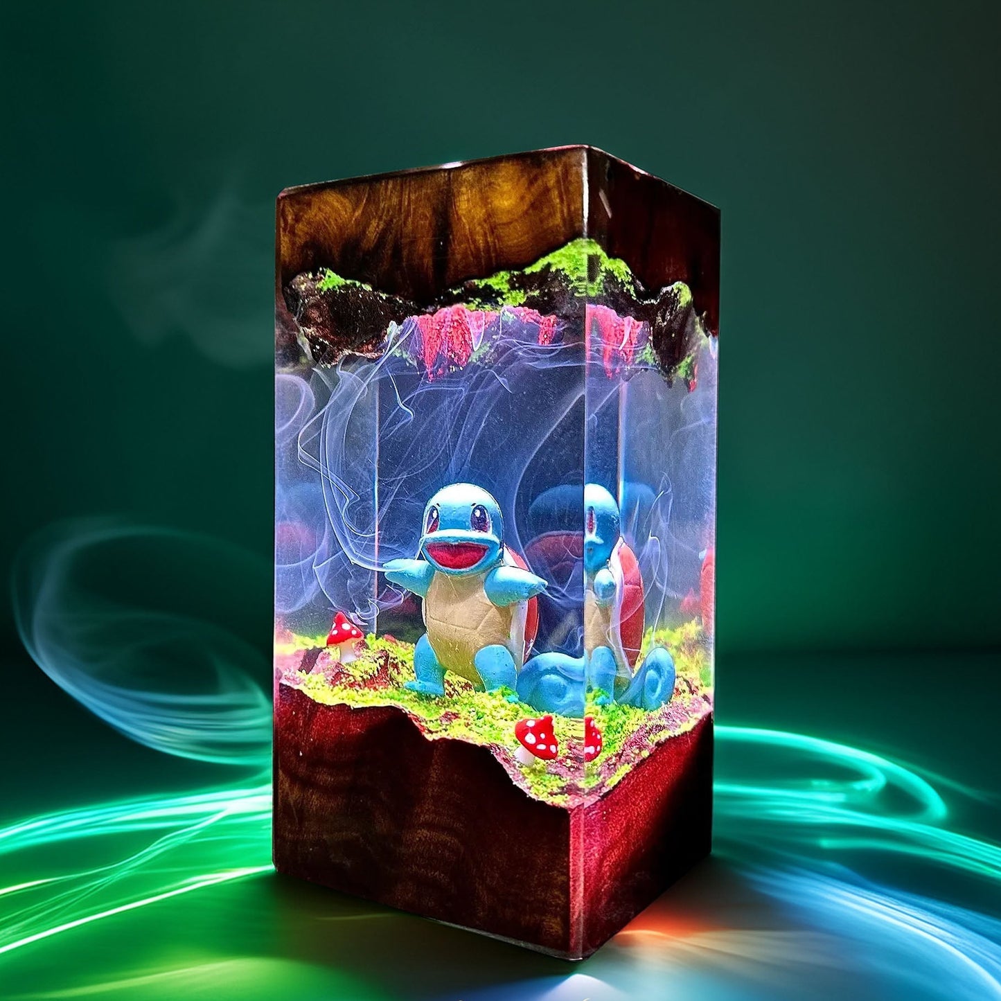 Shell Turtle Pup Forest Trail Resin Lamp
