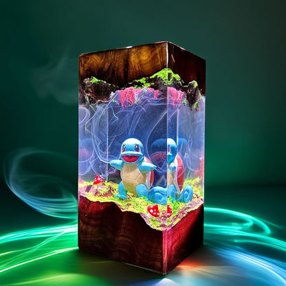 Shell Turtle Pup Forest Trail Resin Lamp