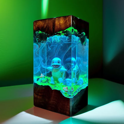Shell Turtle Pup Forest Trail Resin Lamp