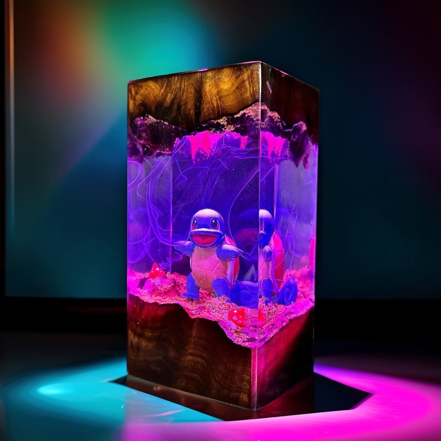 Shell Turtle Pup Forest Trail Resin Lamp