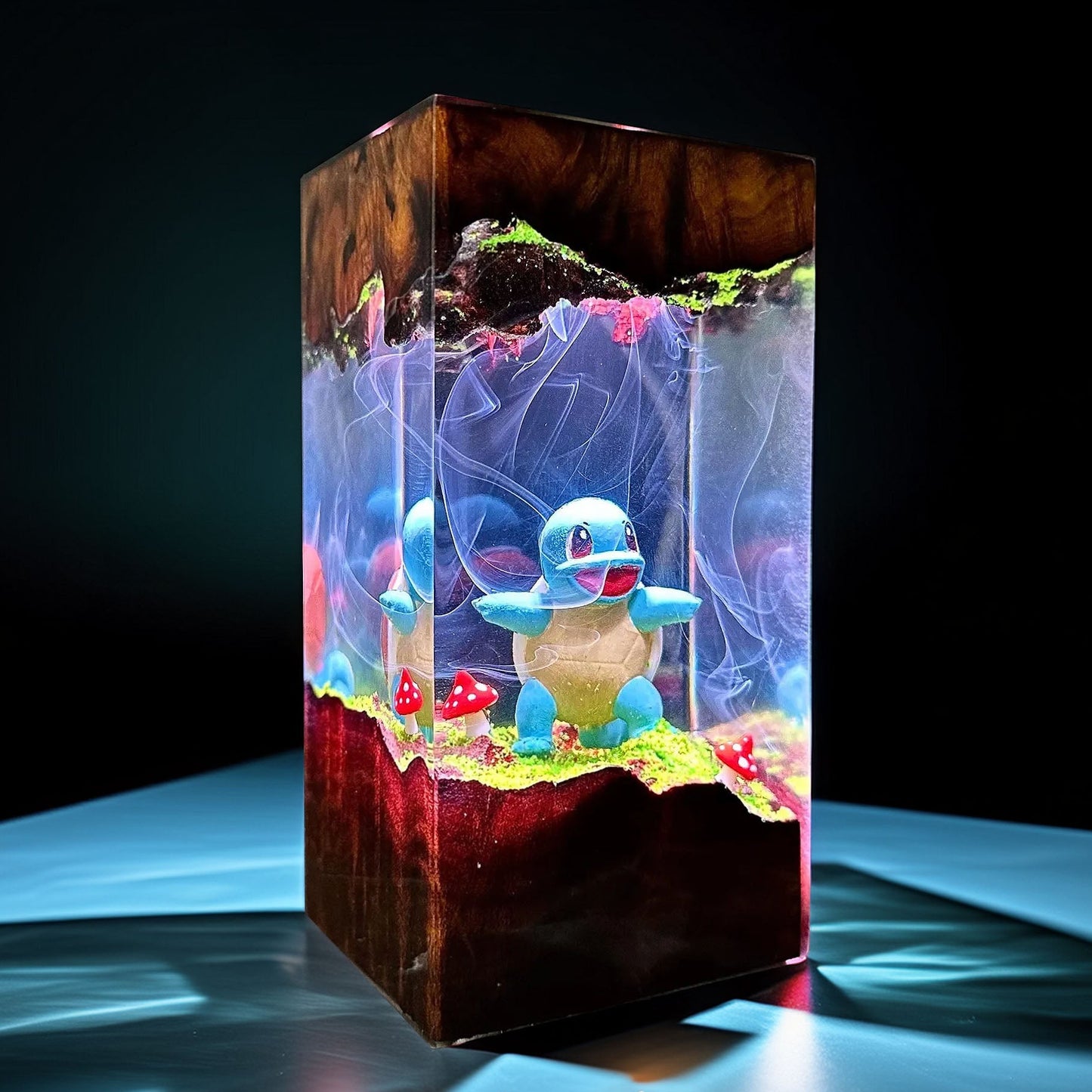 Shell Turtle Pup Forest Trail Resin Lamp