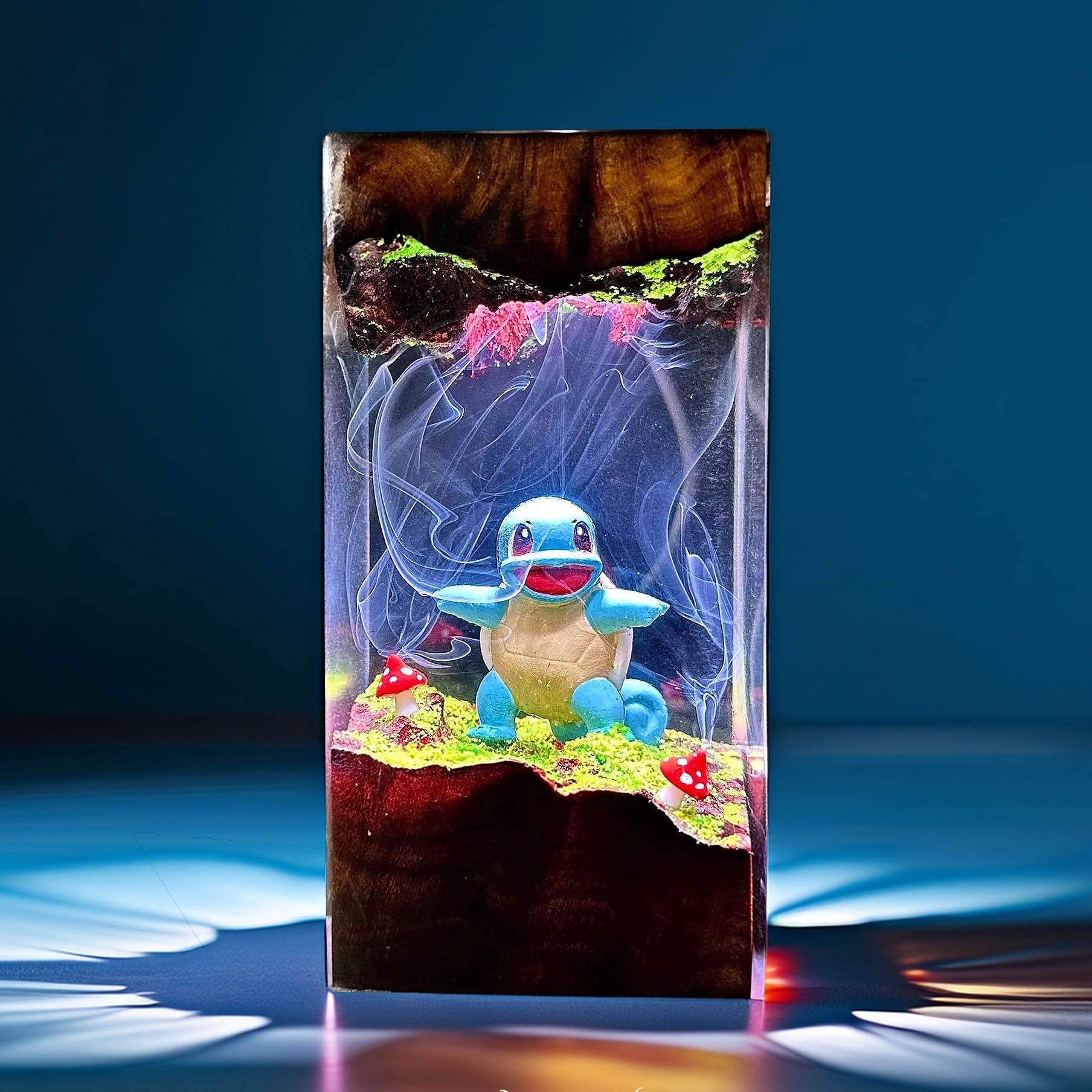 Shell Turtle Pup Forest Trail Resin Lamp