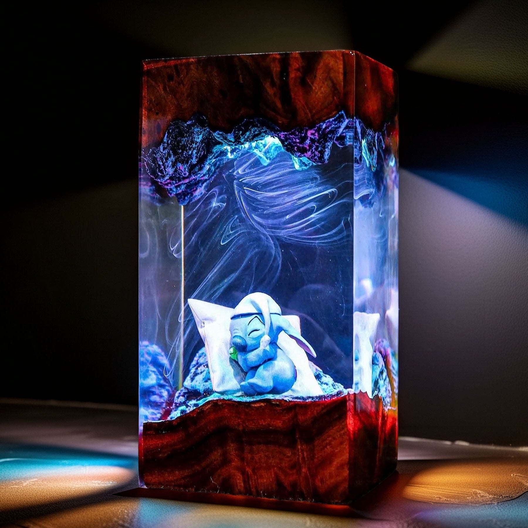 Blue Cosmic Pet Creature Resin Lamp V1