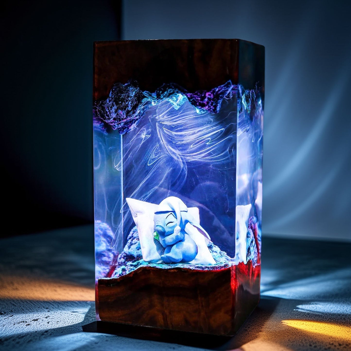 Blue Cosmic Pet Creature Resin Lamp V1