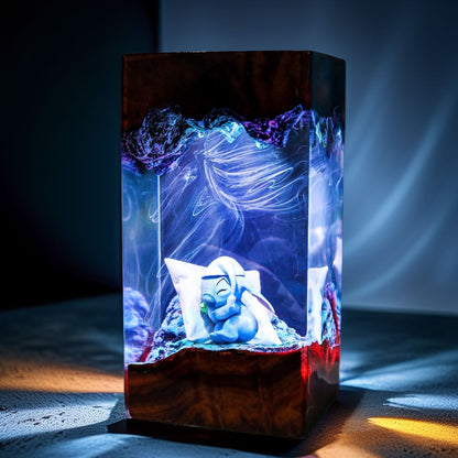 Blue Cosmic Pet Creature Resin Lamp V1