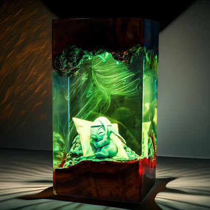 Blue Cosmic Pet Creature Resin Lamp V1