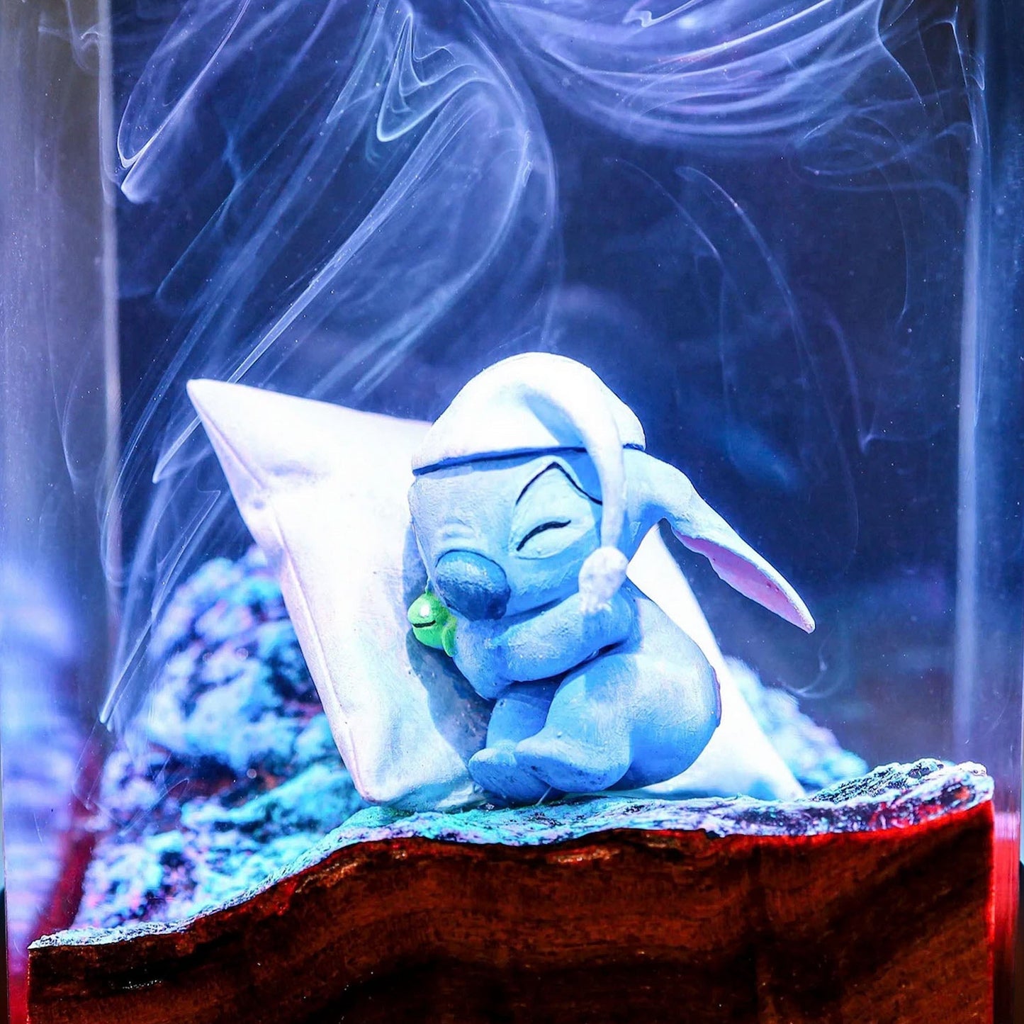 Blue Cosmic Pet Creature Resin Lamp V1