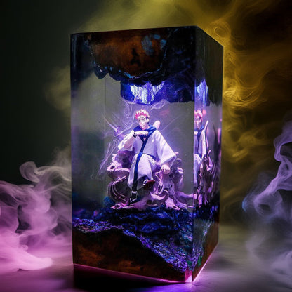 Four Armed Curse King Resin Lamp 01