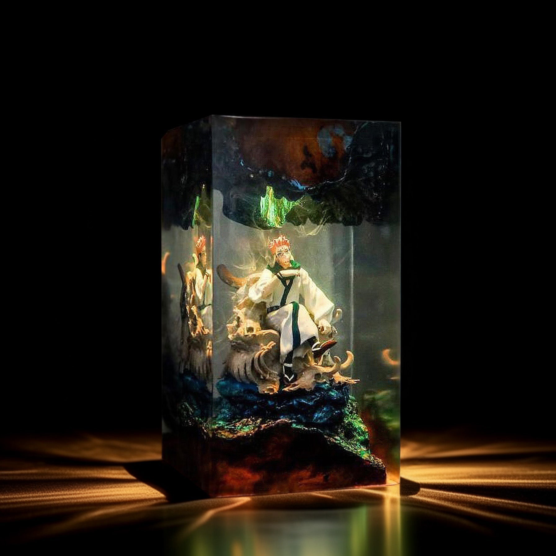 Four Armed Curse King Resin Lamp 01