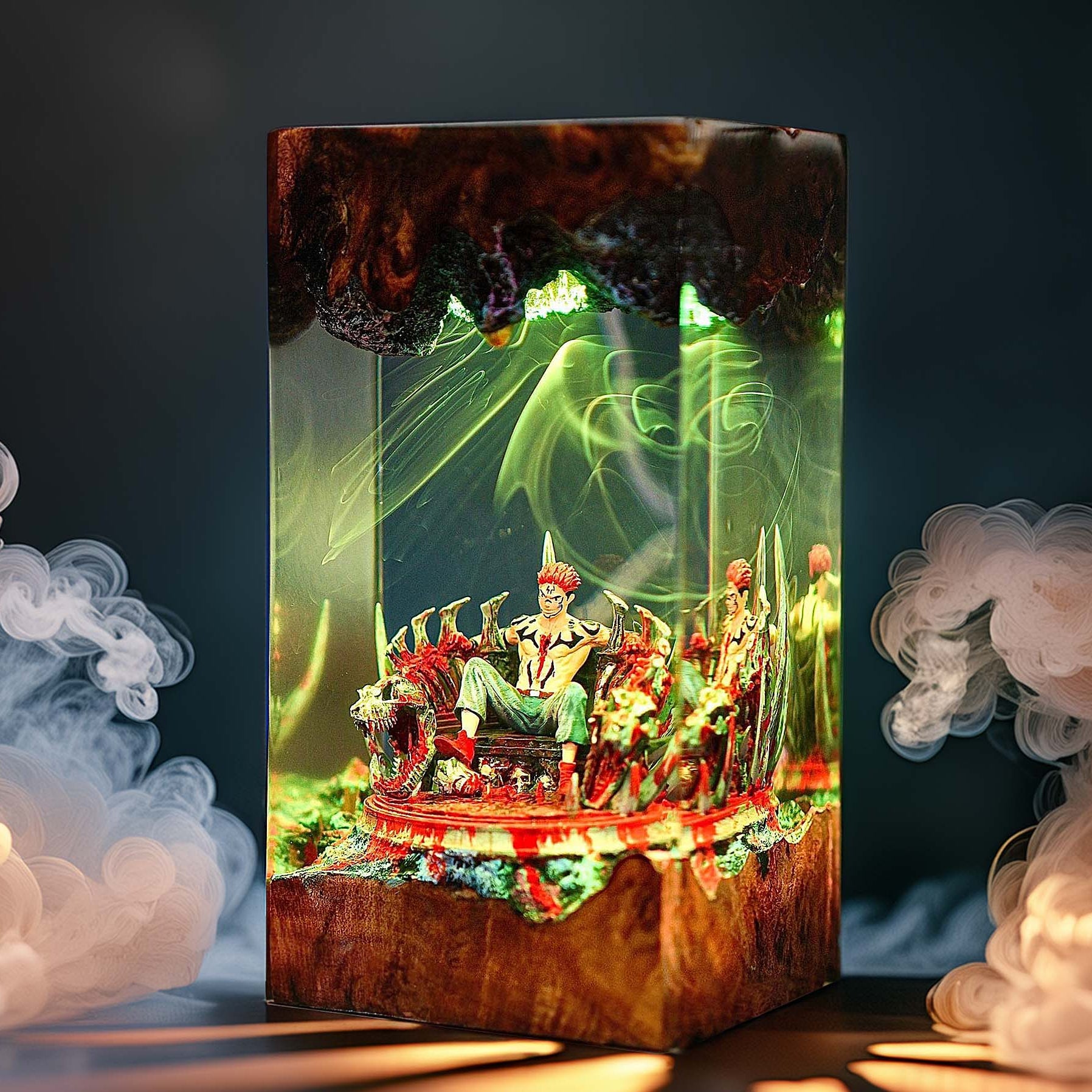 Four Armed Curse King Resin Lamp 02
