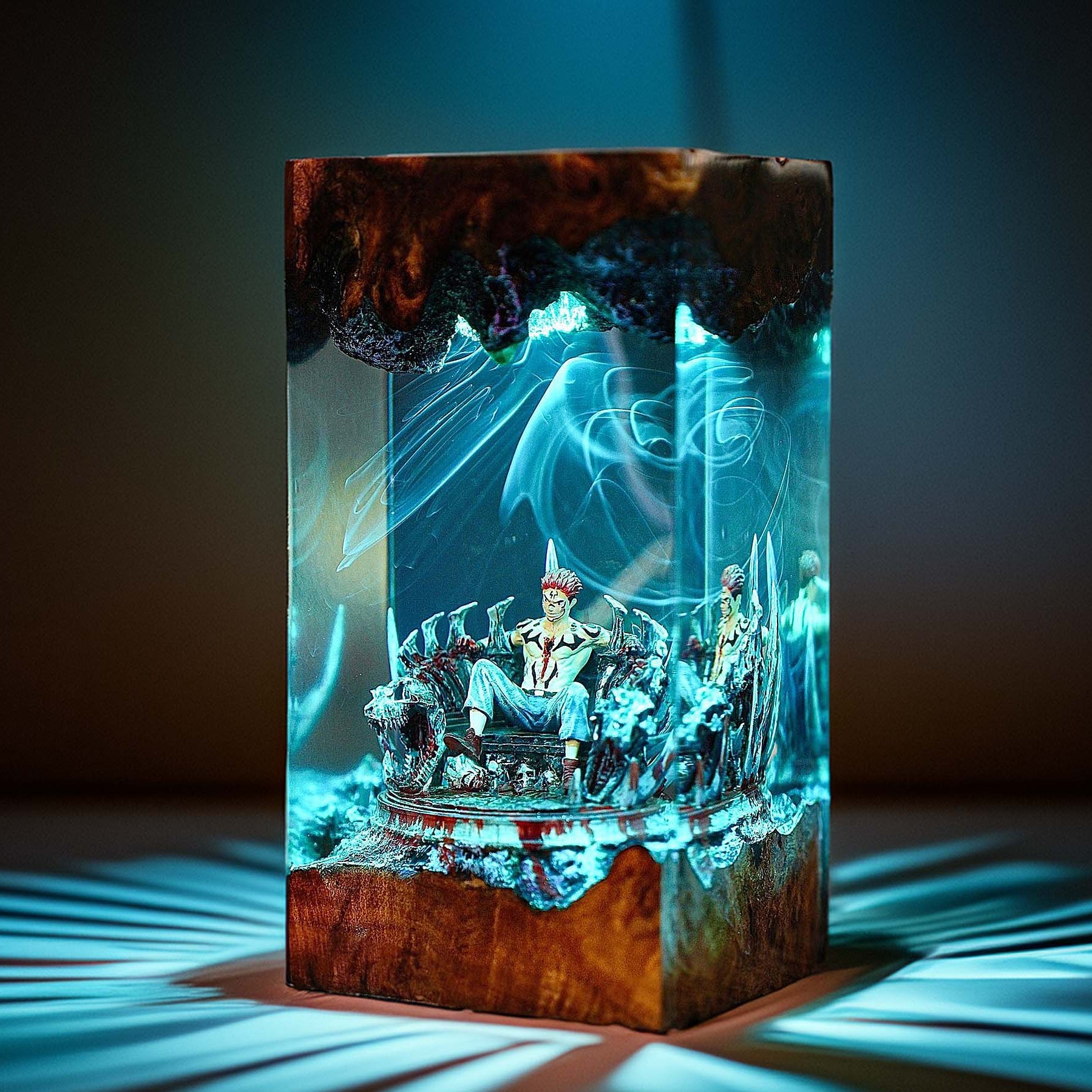 Four Armed Curse King Resin Lamp 02