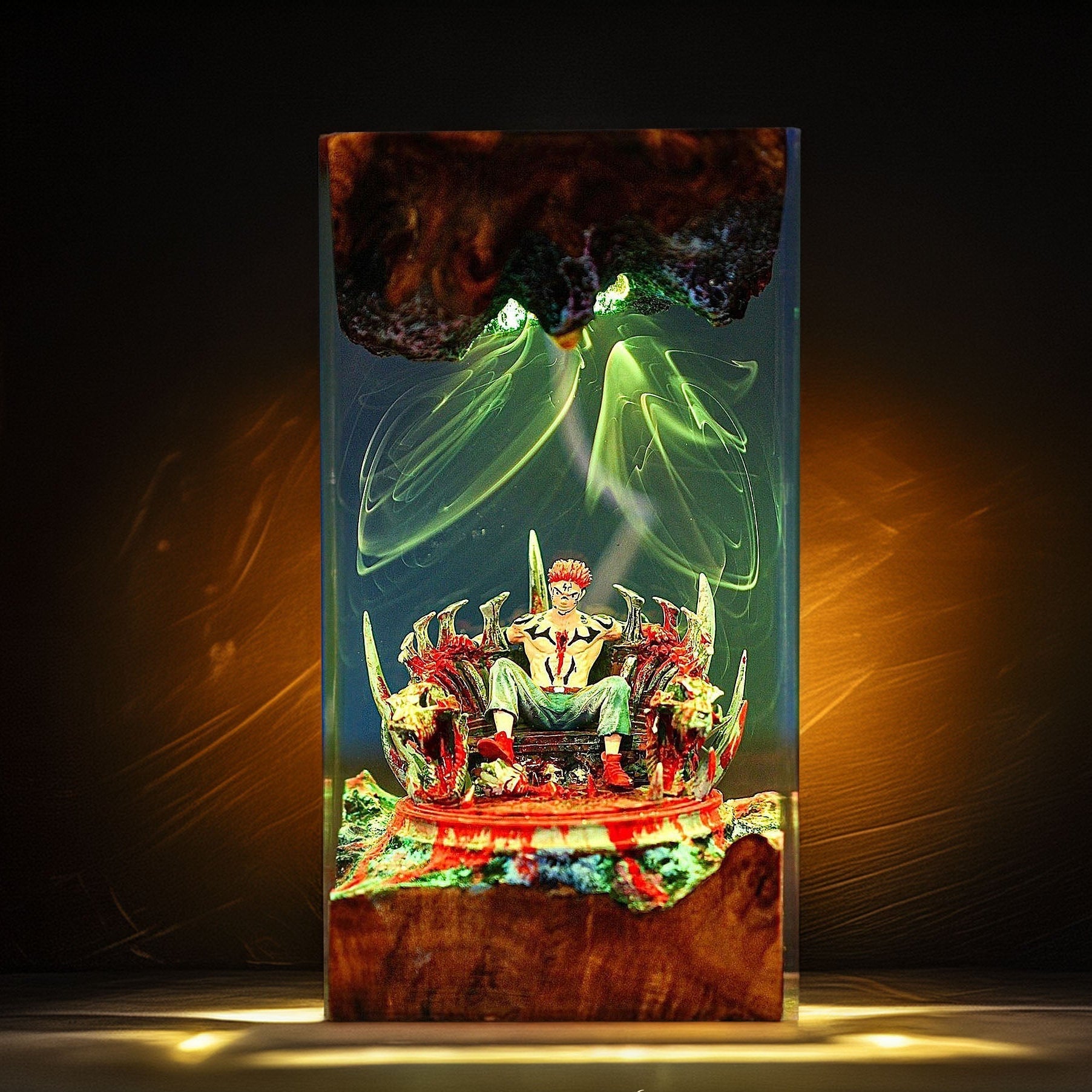 Four Armed Curse King Resin Lamp 02