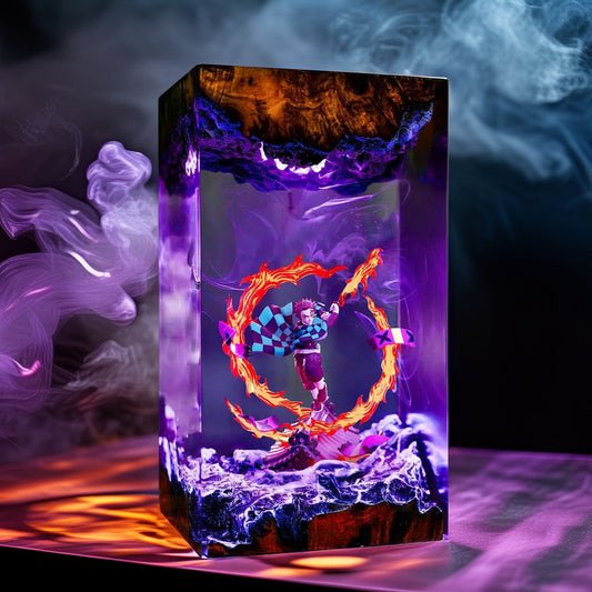 Sun Breath Swordsman Resin Lamp 03