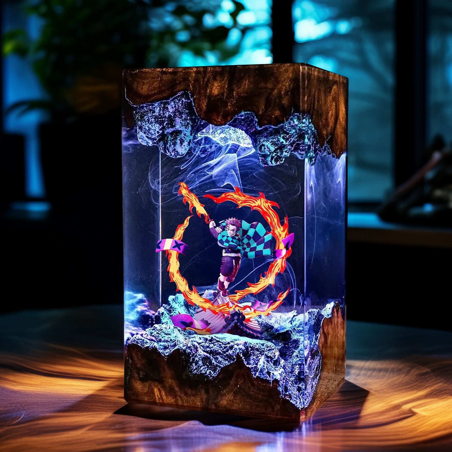Sun Breath Swordsman Resin Lamp 03