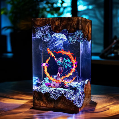 Sun Breath Swordsman Resin Lamp 03