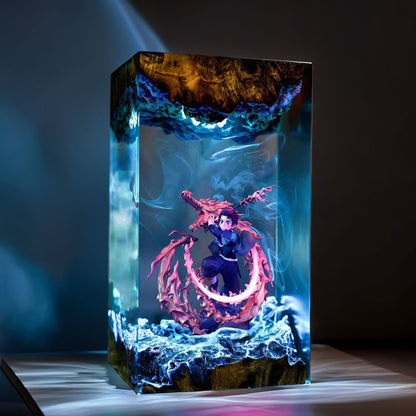 Sun Breath Swordsman Resin Lamp 04