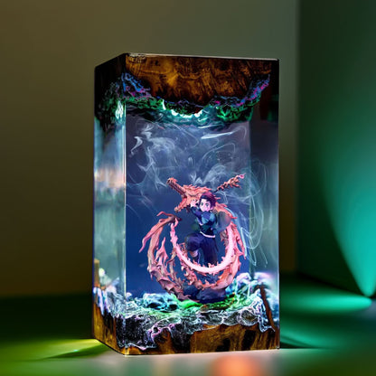 Sun Breath Swordsman Resin Lamp 04