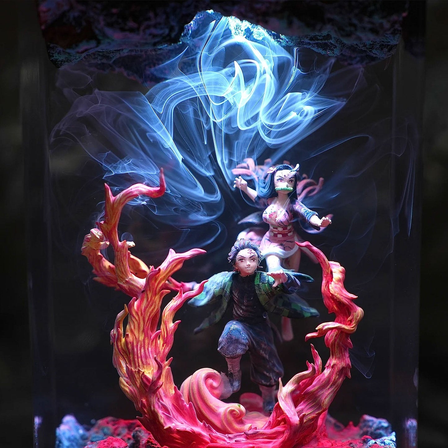 Sun Breath Swordsman And Bamboo Mouth Maiden Resin Lamp