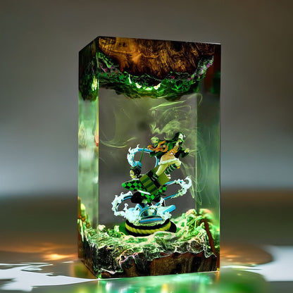 Sun Breath Swordsman And Bamboo Mouth Maiden Resin Lamp 02