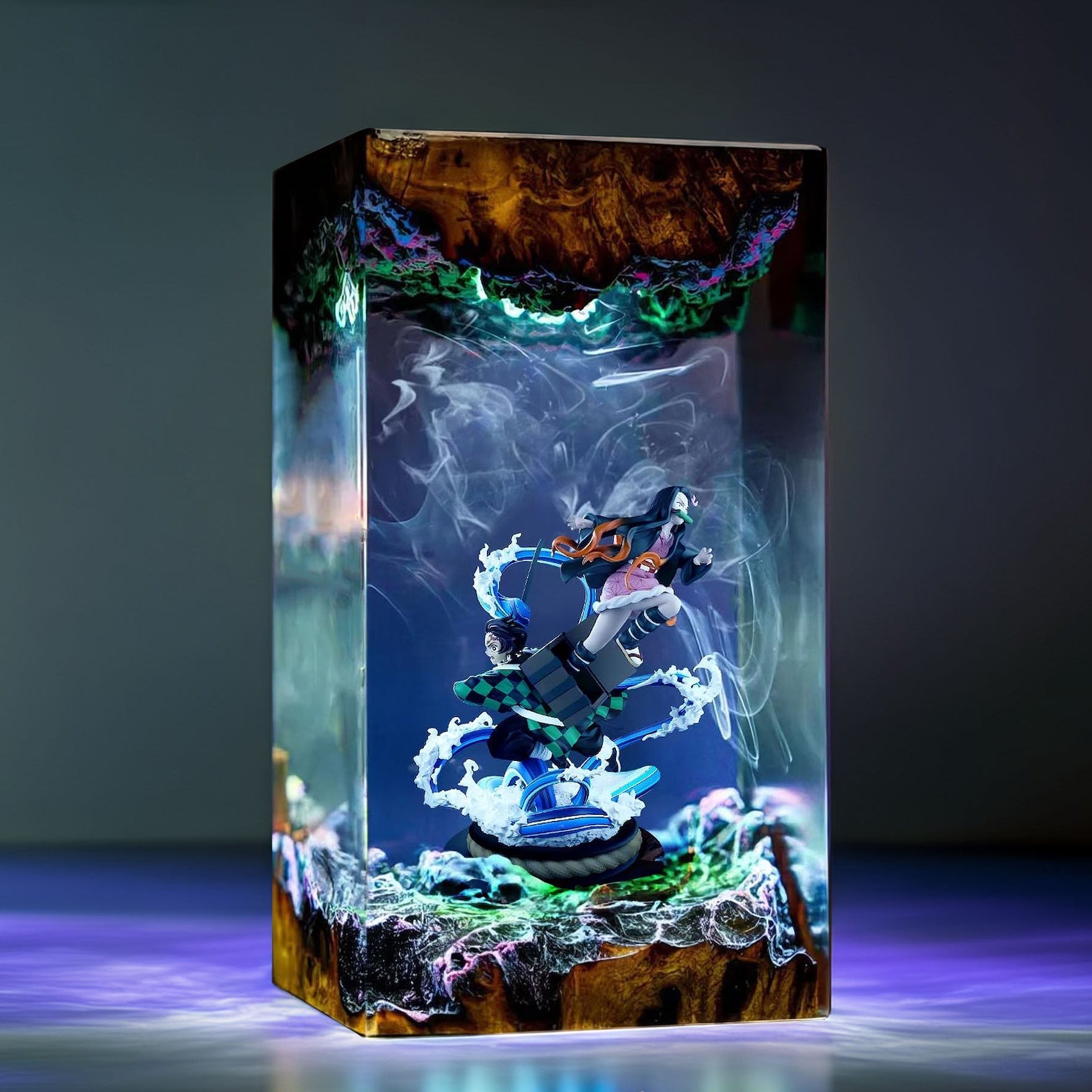 Sun Breath Swordsman And Bamboo Mouth Maiden Resin Lamp 02