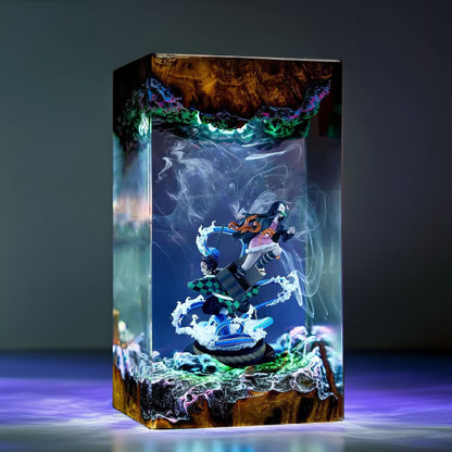 Sun Breath Swordsman And Bamboo Mouth Maiden Resin Lamp 02
