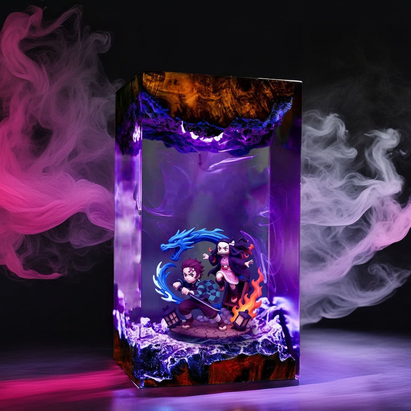 Sun Breath Swordsman And Bamboo Mouth Maiden Resin Lamp 4