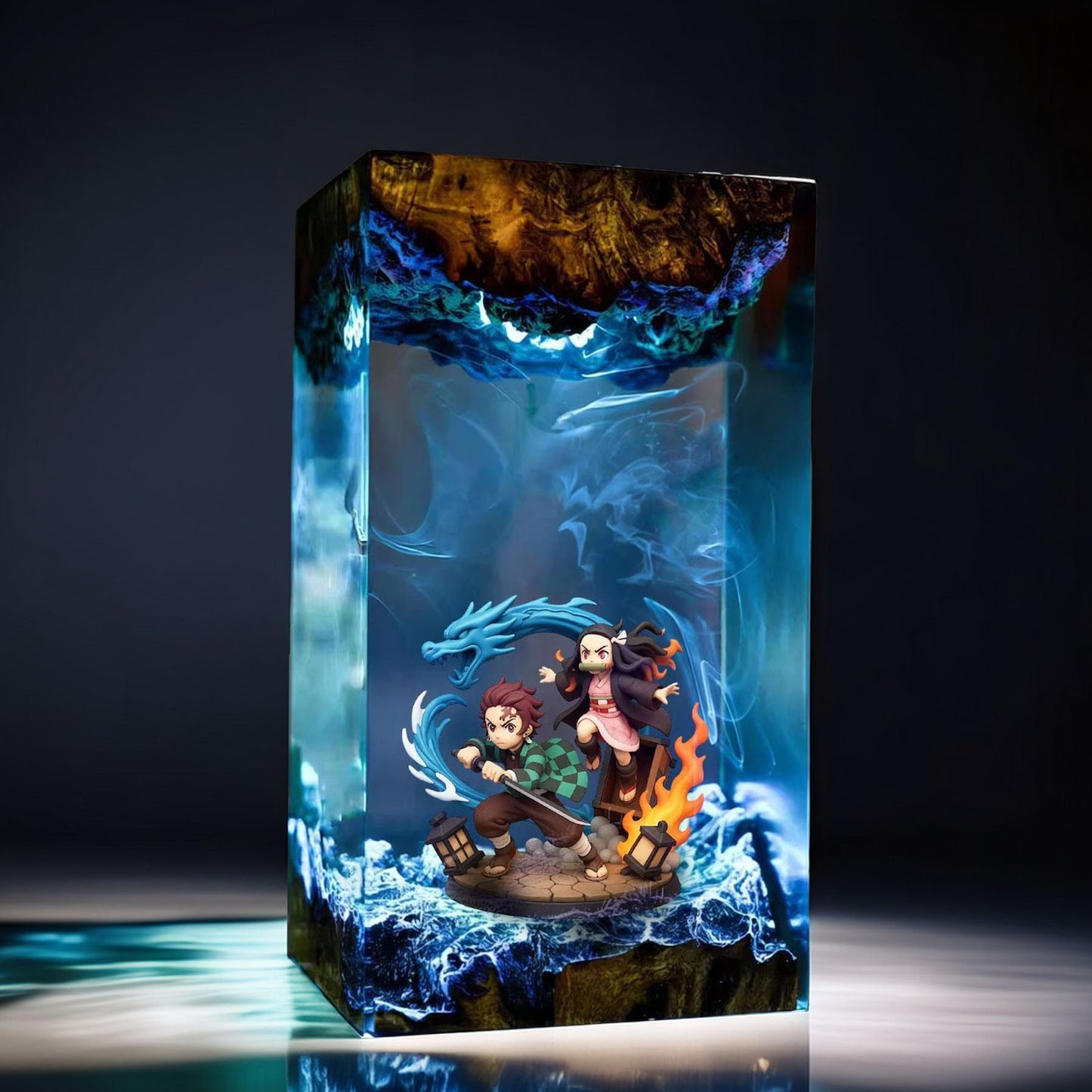 Sun Breath Swordsman And Bamboo Mouth Maiden Resin Lamp 4