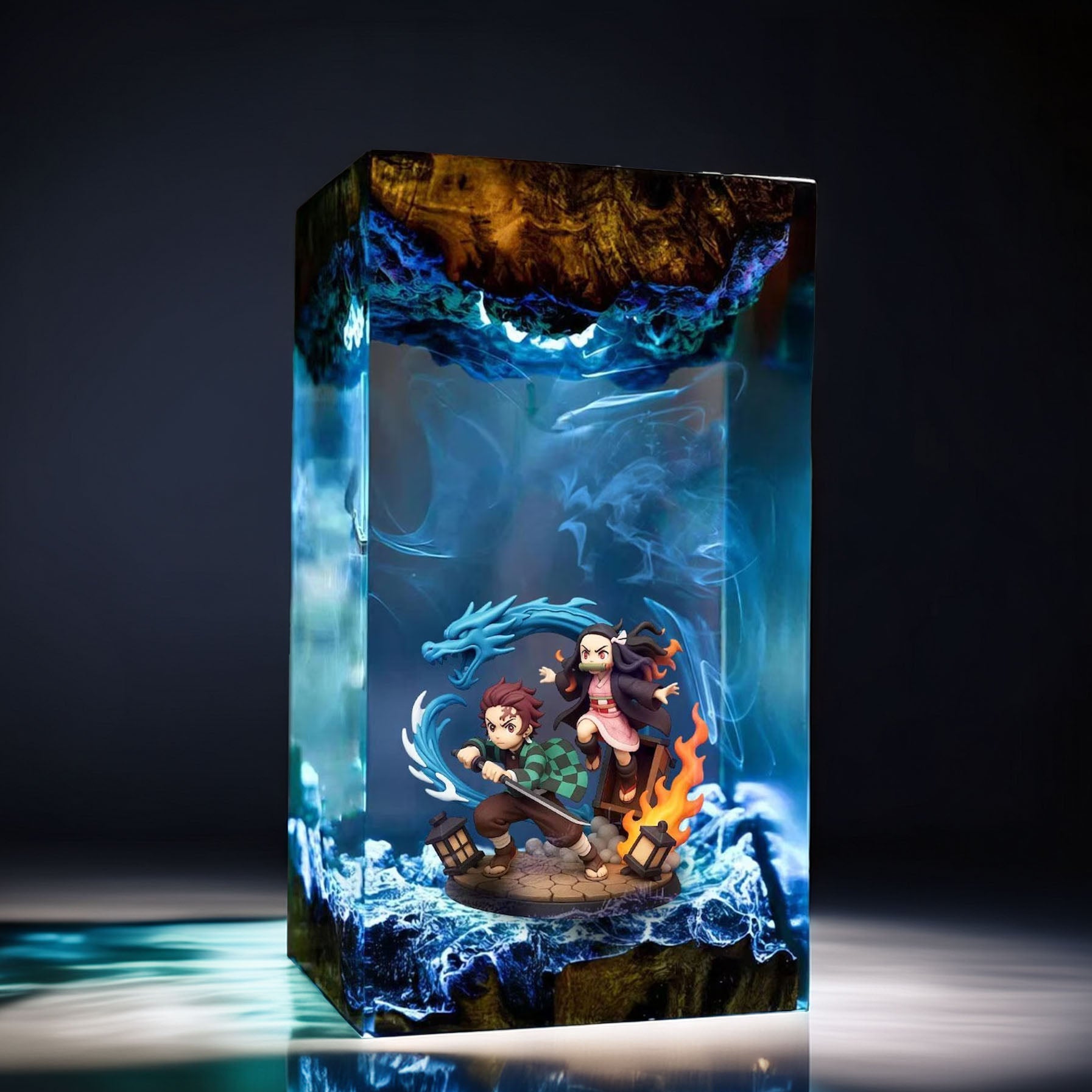 Sun Breath Swordsman And Bamboo Mouth Maiden Resin Lamp 4
