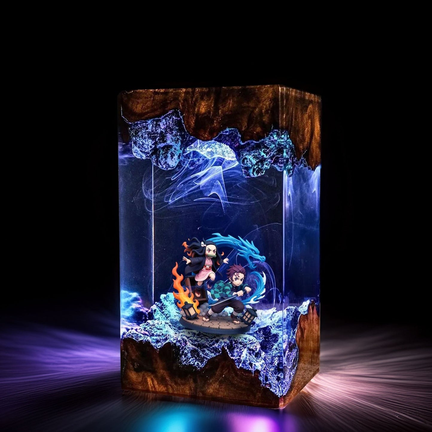 Sun Breath Swordsman And Bamboo Mouth Maiden Resin Lamp 4