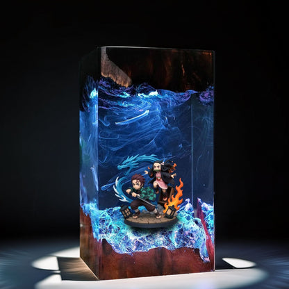 Sun Breath Swordsman And Bamboo Mouth Maiden Resin Lamp 4