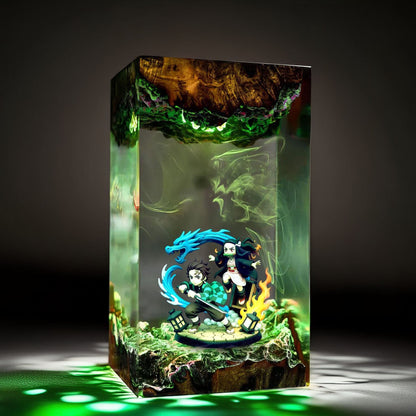 Sun Breath Swordsman And Bamboo Mouth Maiden Resin Lamp 4