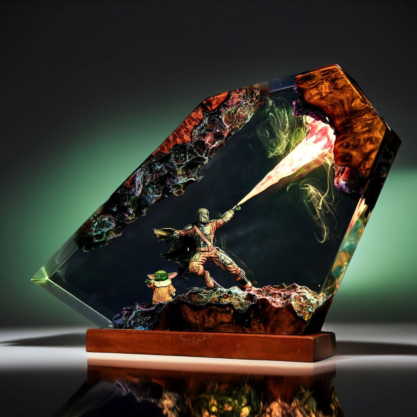 The Beskar Bounty Hunter Resin Lamp