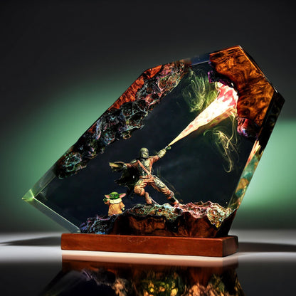 The Beskar Bounty Hunter Resin Lamp