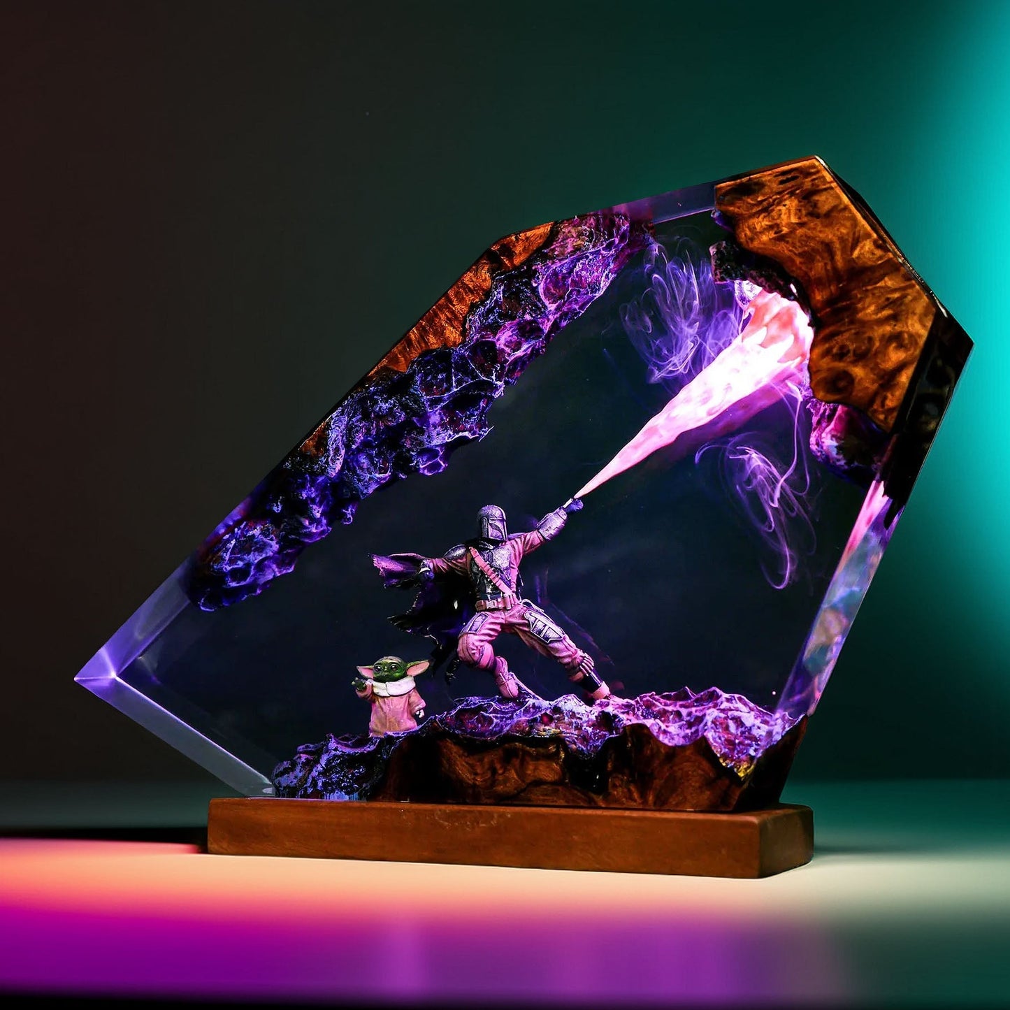 The Beskar Bounty Hunter Resin Lamp
