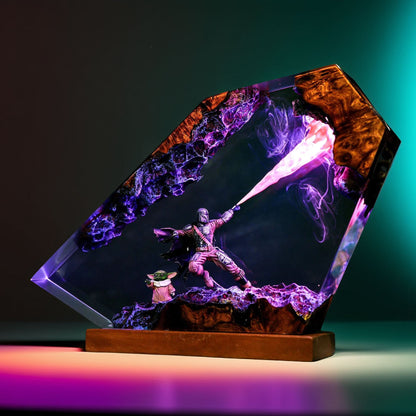 The Beskar Bounty Hunter Resin Lamp