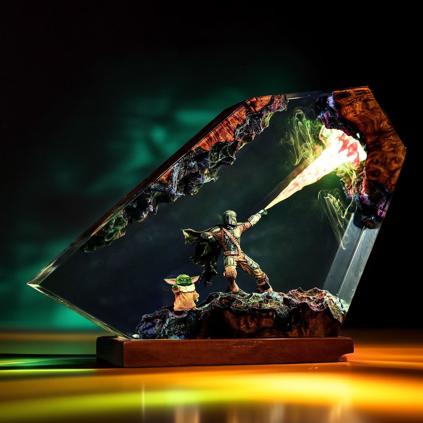 The Beskar Bounty Hunter Resin Lamp