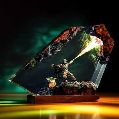 The Beskar Bounty Hunter Resin Lamp