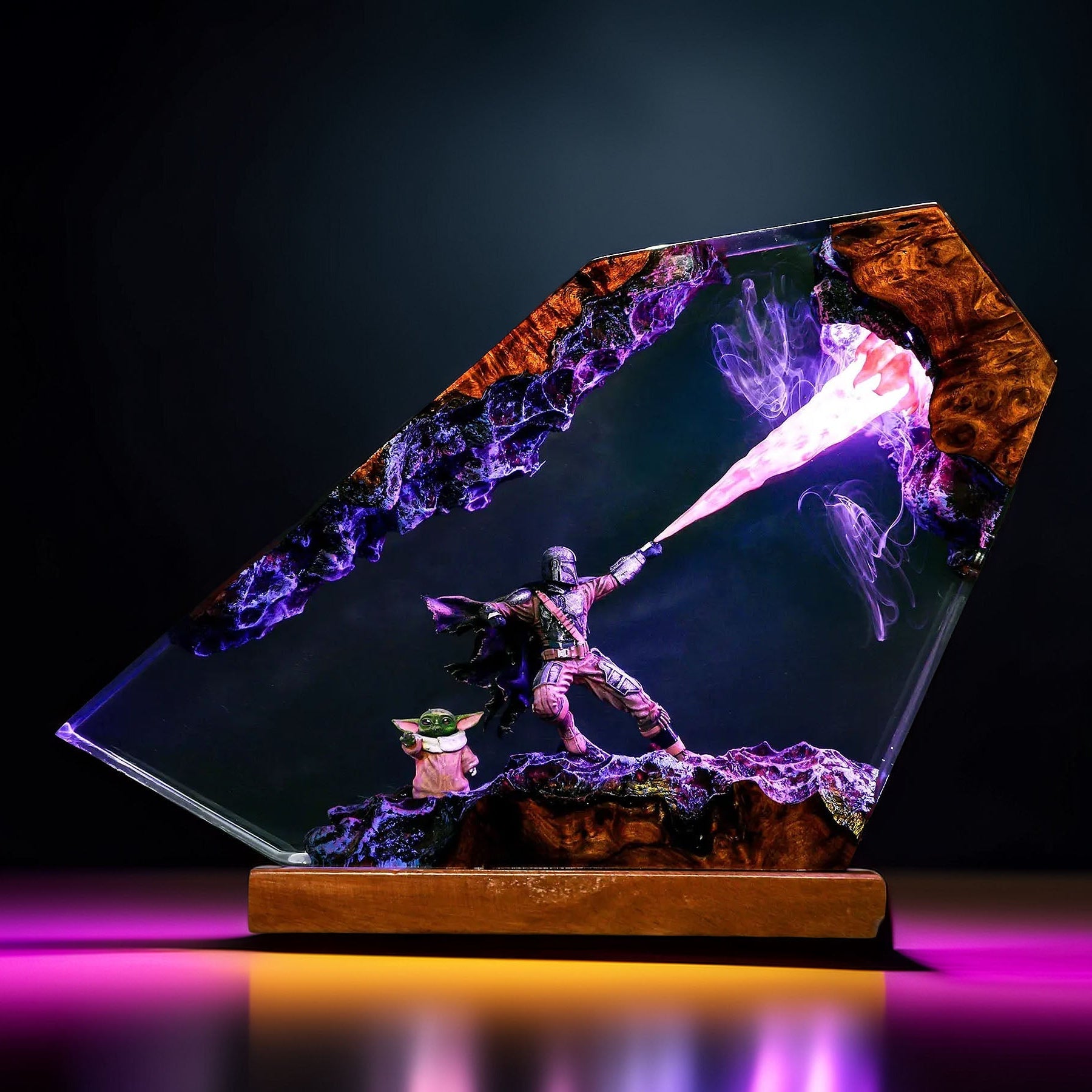 The Beskar Bounty Hunter Resin Lamp
