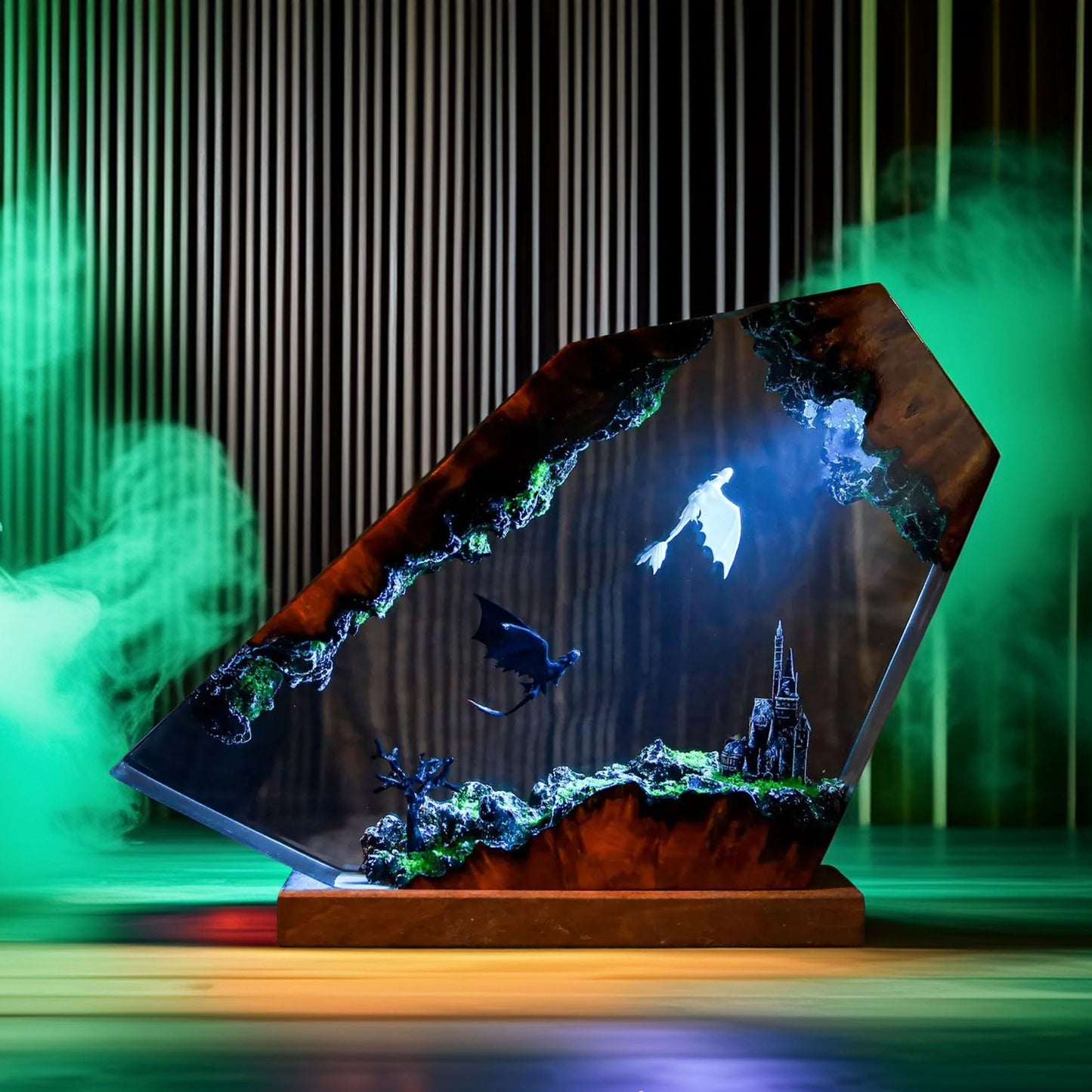 Night Wing Dragon Resin Lamp