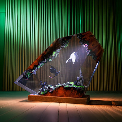Night Wing Dragon Resin Lamp